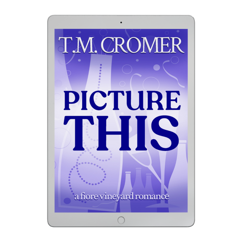 Ebook cover of 'Picture This' by T.M. Cromer on a tablet screen