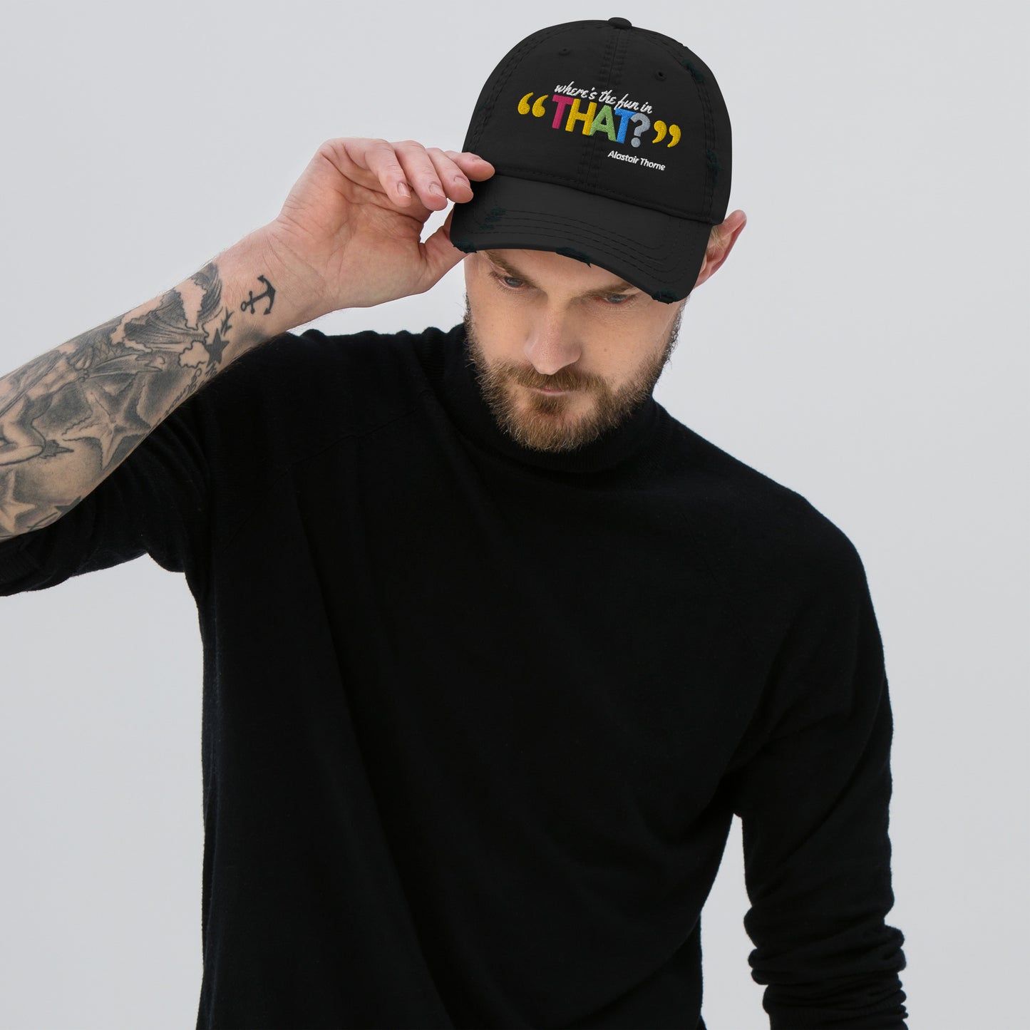 Alastair Quote - Distressed Dad Hat