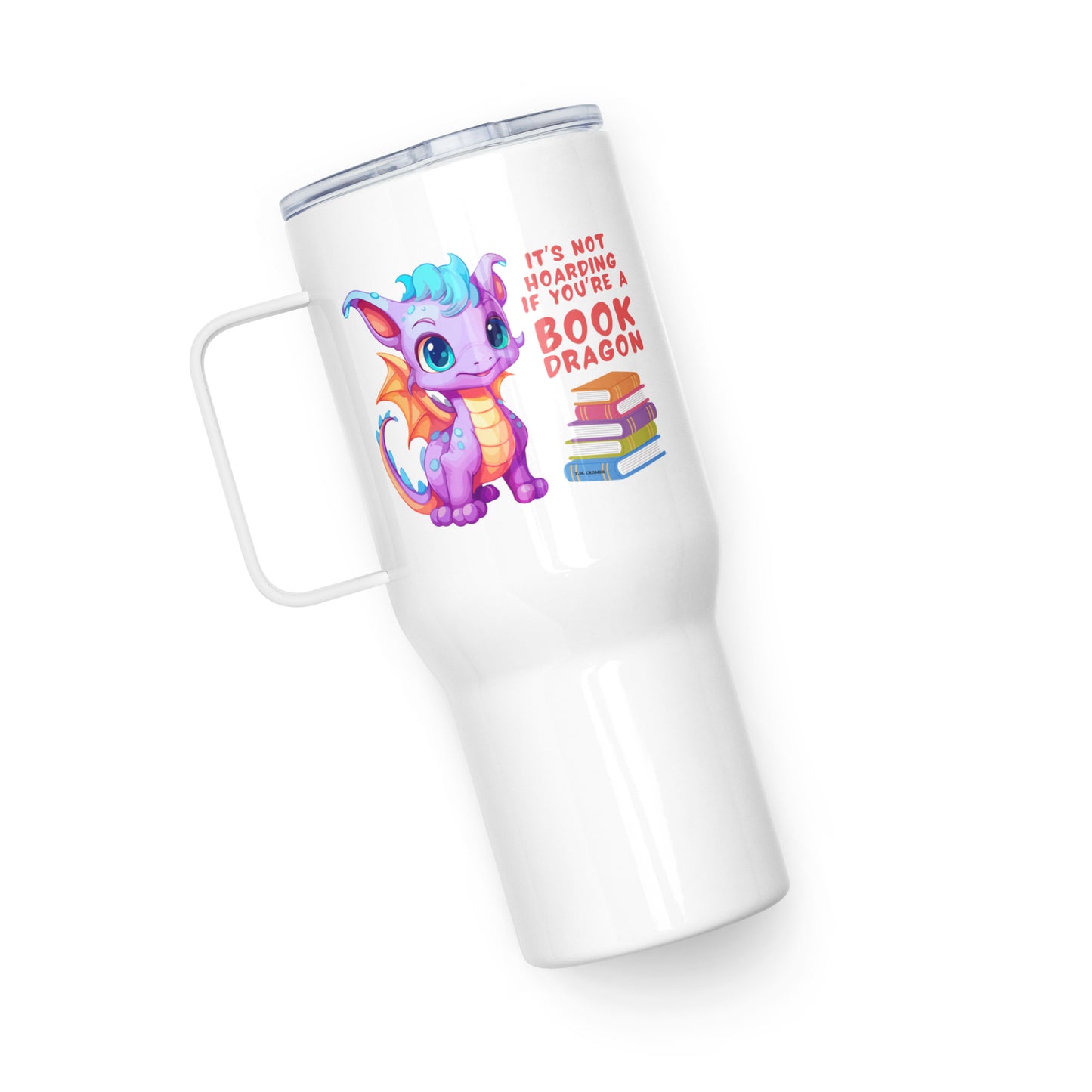 Book Dragon - Travel Mug (with handle)