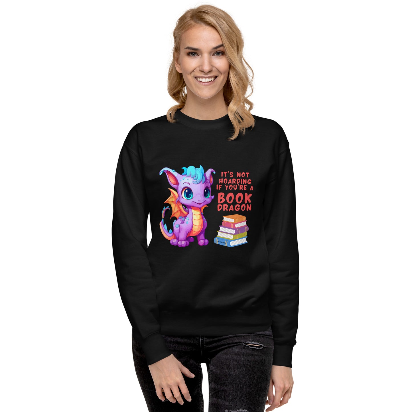 Book Dragon - Unisex Premium Sweatshirt