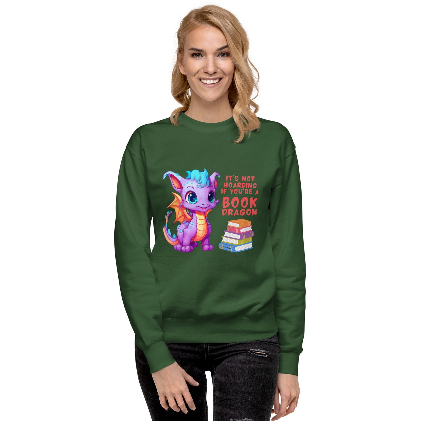 Book Dragon - Unisex Premium Sweatshirt