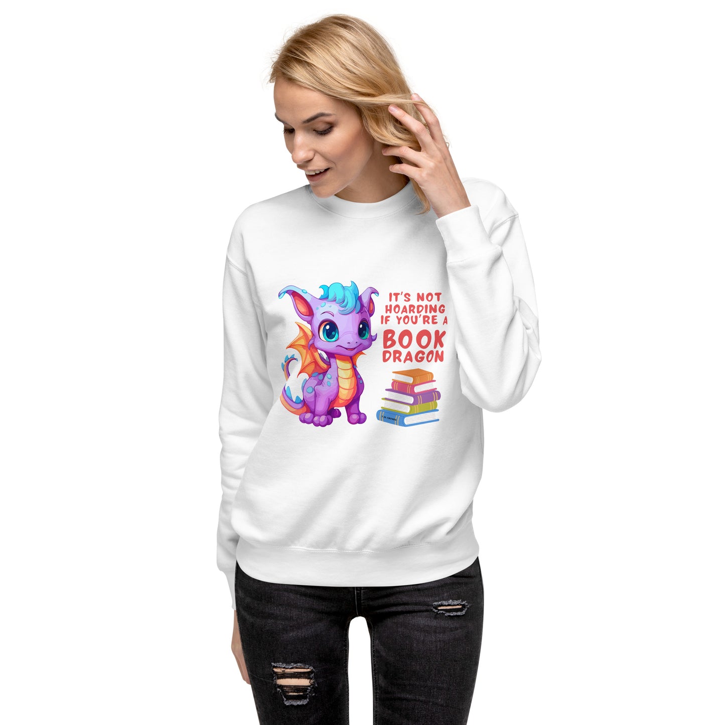 Book Dragon - Unisex Premium Sweatshirt