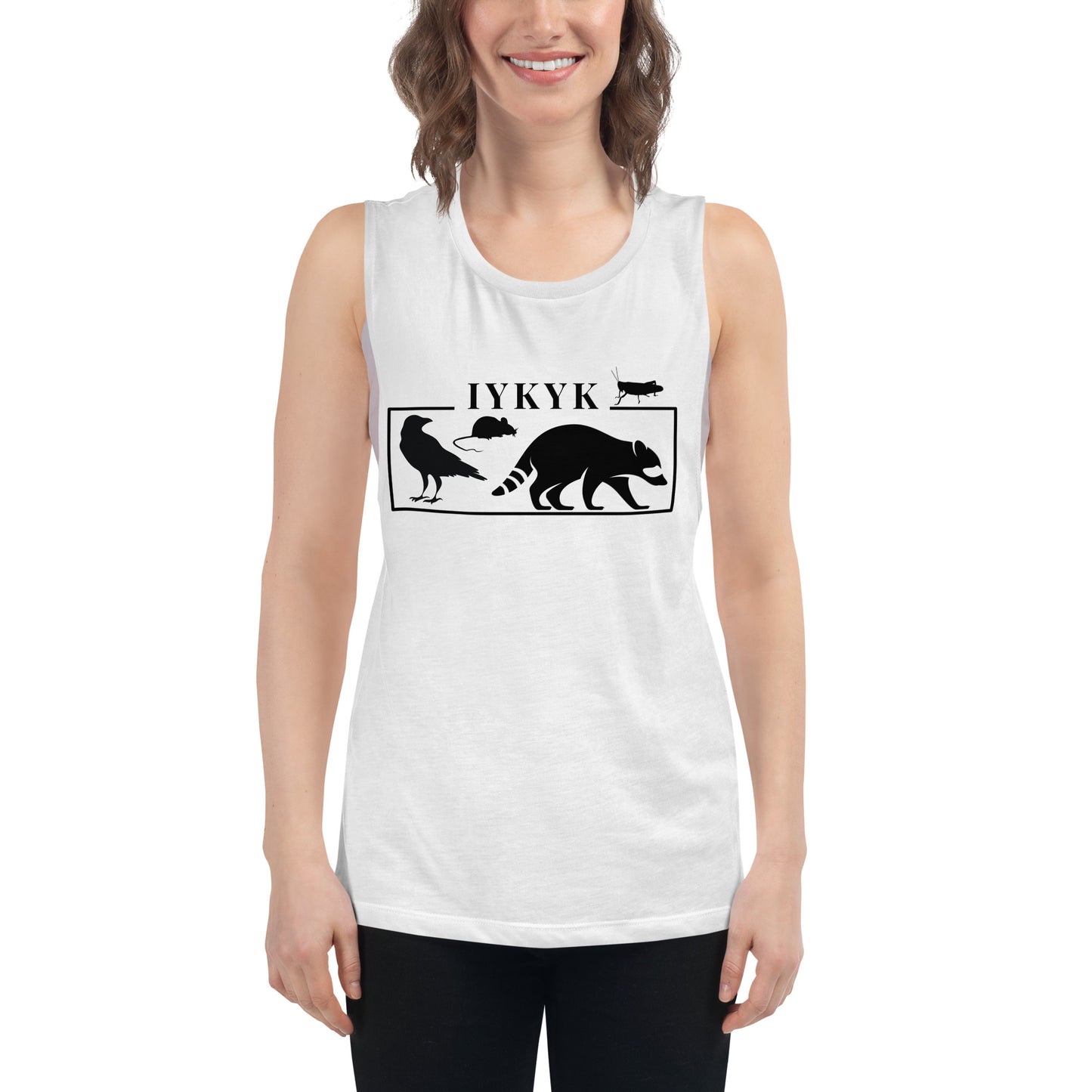 IYKYK - Ladies' Muscle Tank (black lettering)