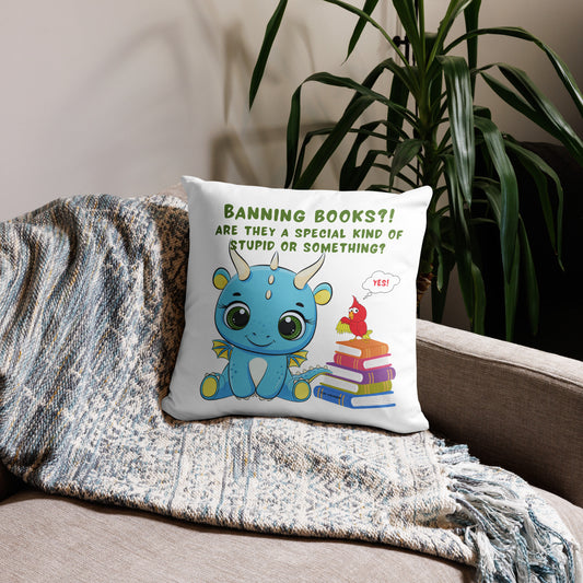 Banned Book Dragon - Basic Pillow