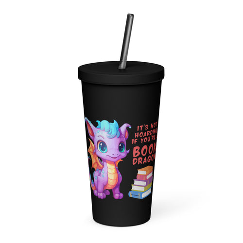 Book Dragon - Insulated Tumbler (with straw)