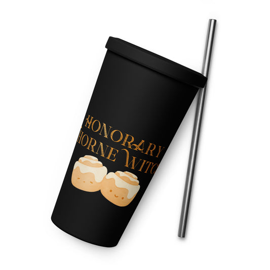 Honorary Thorne Witch - Insulated Tumbler with Straw (Cinnamon Roll)