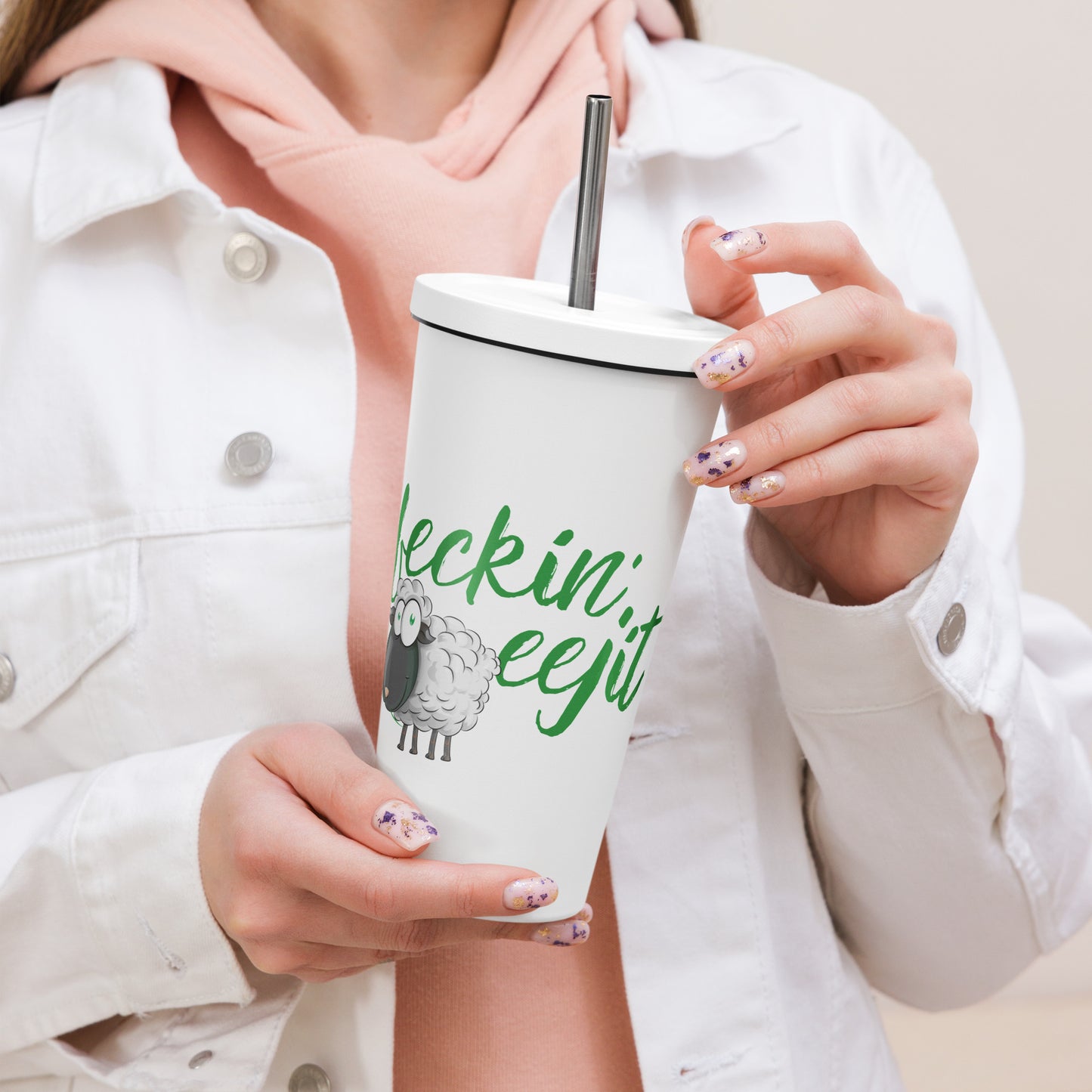 Feckin' Eejit - Insulated Tumbler (with straw)