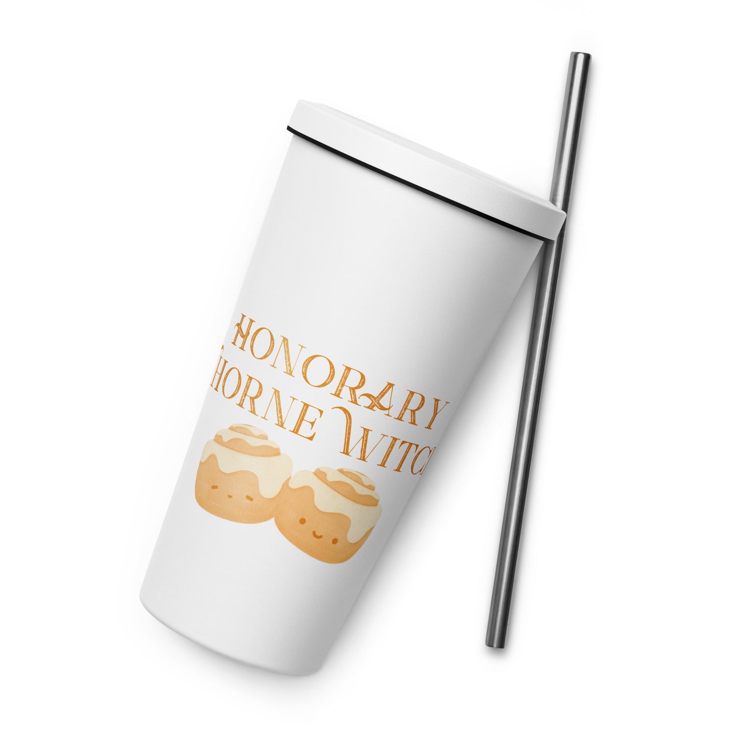 Honorary Thorne Witch - Insulated Tumbler with Straw (Cinnamon Roll)