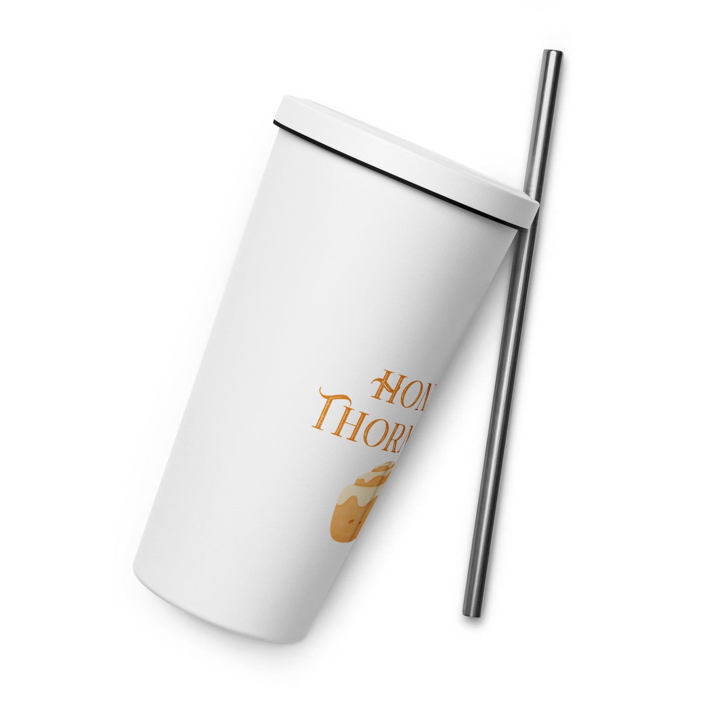 Honorary Thorne Witch - Insulated Tumbler with Straw (Cinnamon Roll)