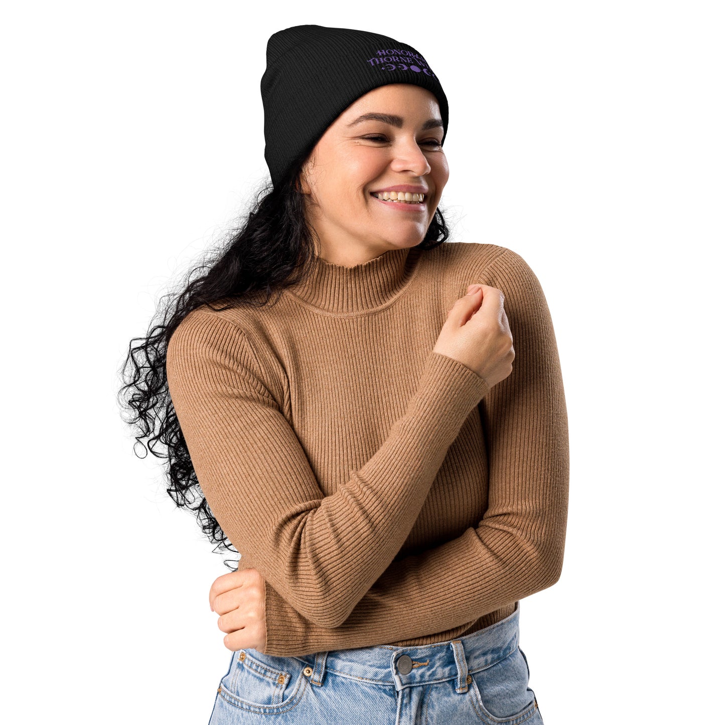 Honorary Thorne Witch - Organic Ribbed Beanie (Moons)