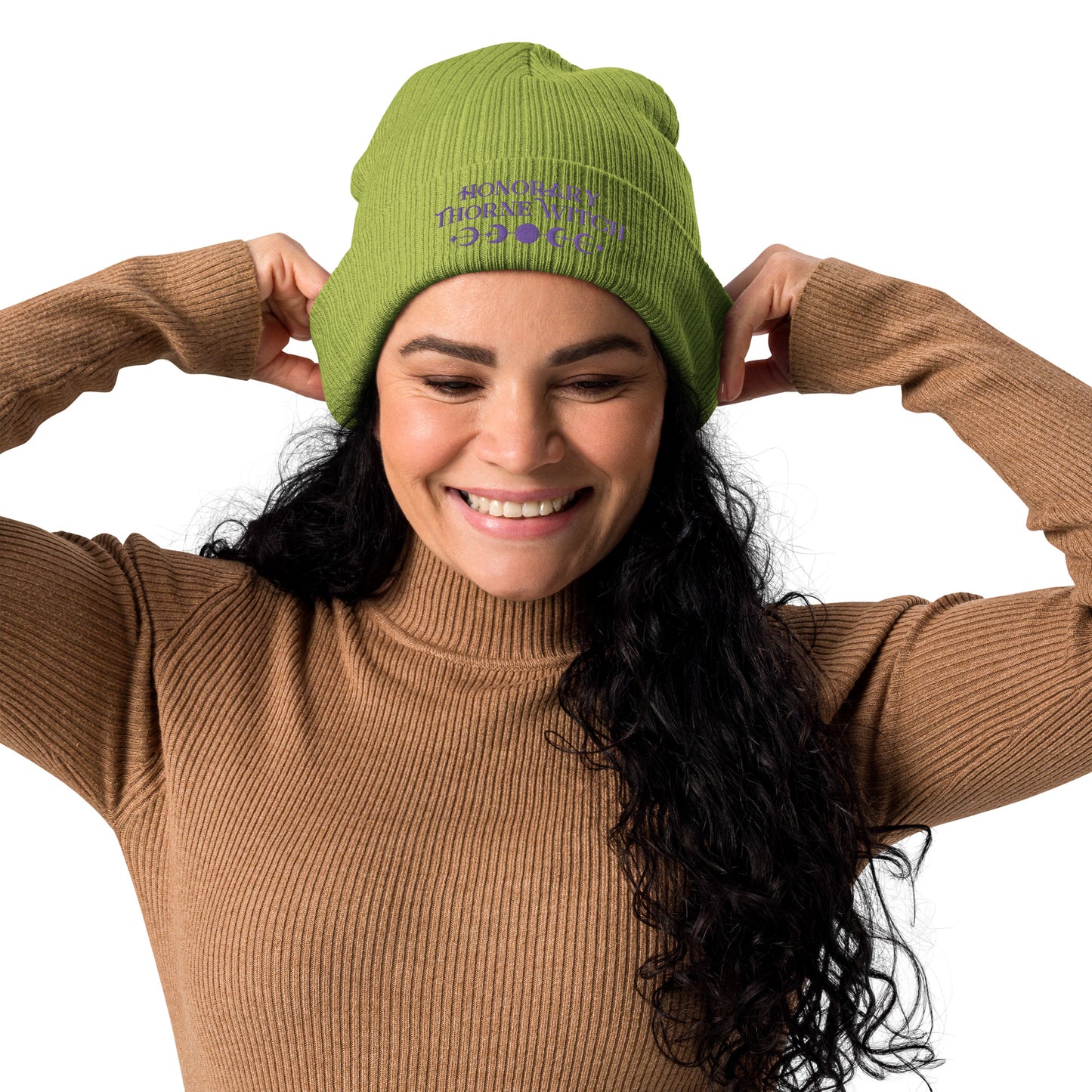 Honorary Thorne Witch - Organic Ribbed Beanie (Moons)