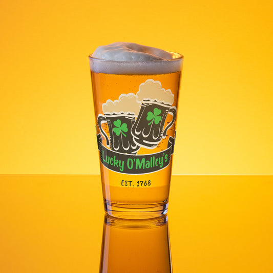 Lucky O'Malley's Shaker Pint Glass