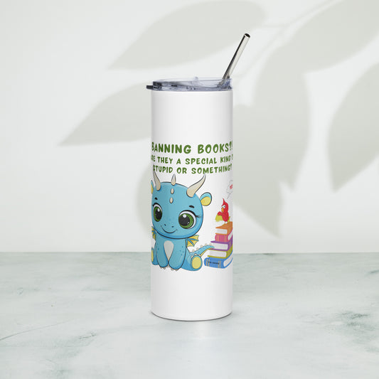 Banned Book Dragon - Stainless Steel Tumbler