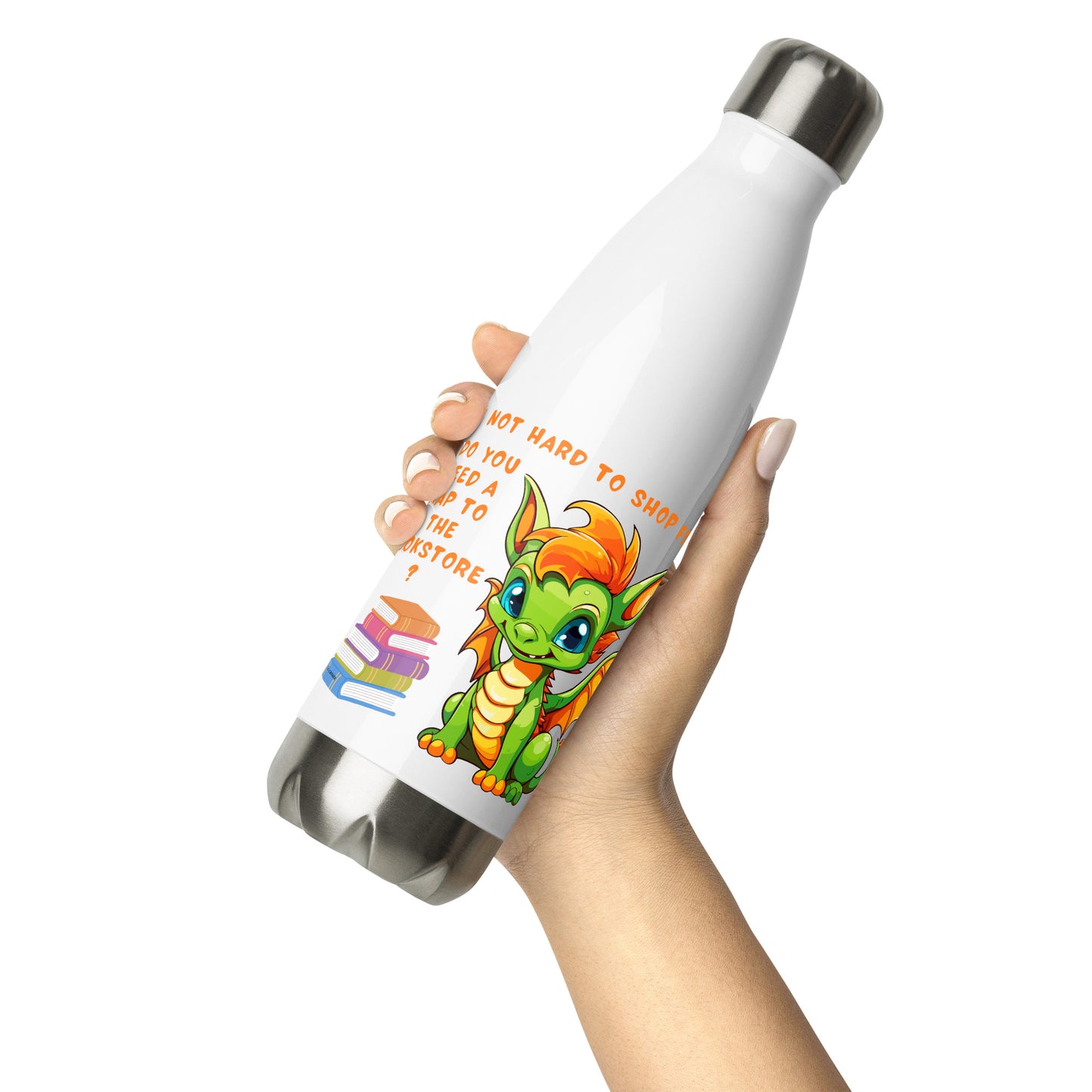 Shop Book Dragon - Stainless Water Bottle