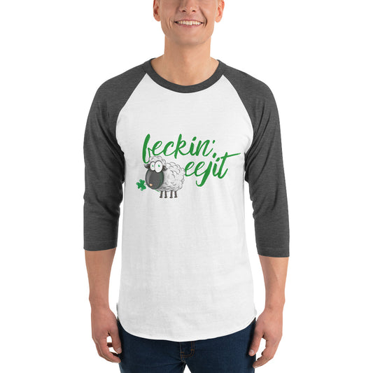 Feckin‘ Eejit – Raglan-Shirt mit 3/4-Ärmeln