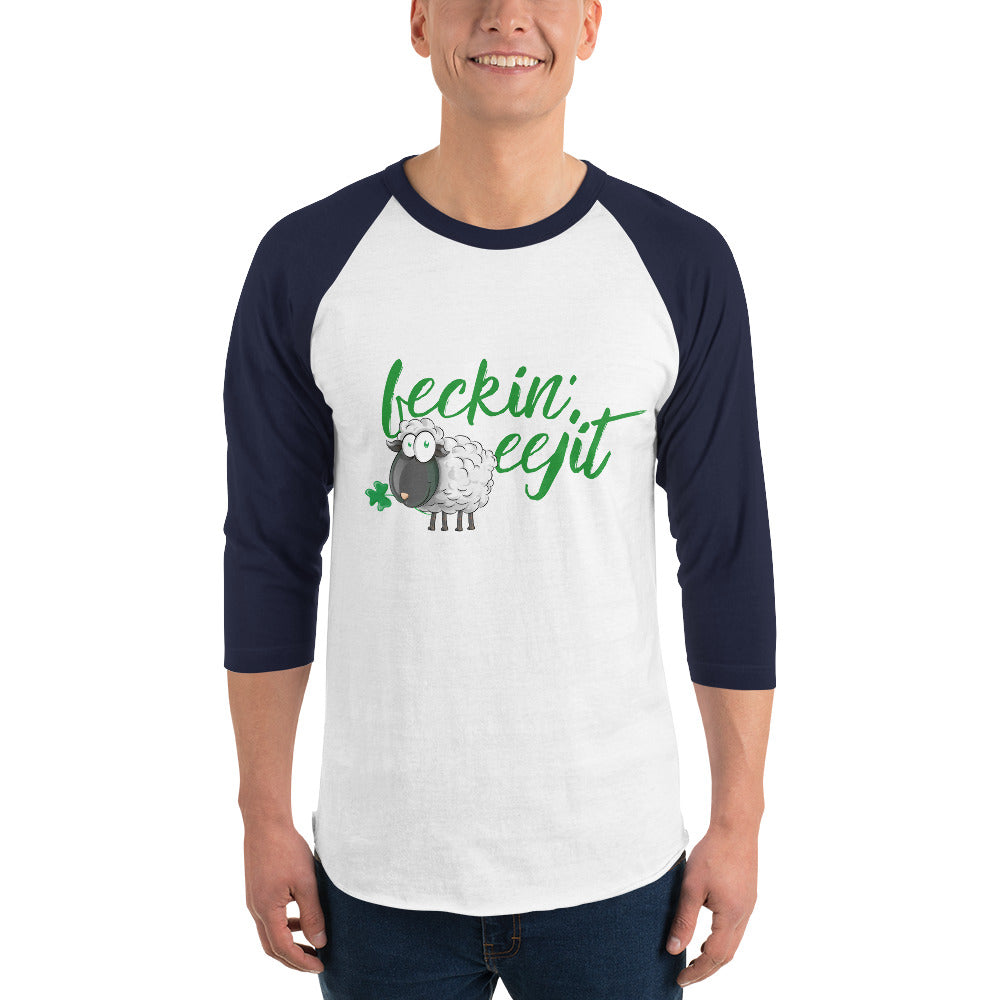 Feckin' Eejit - T-shirt raglan à manches 3/4