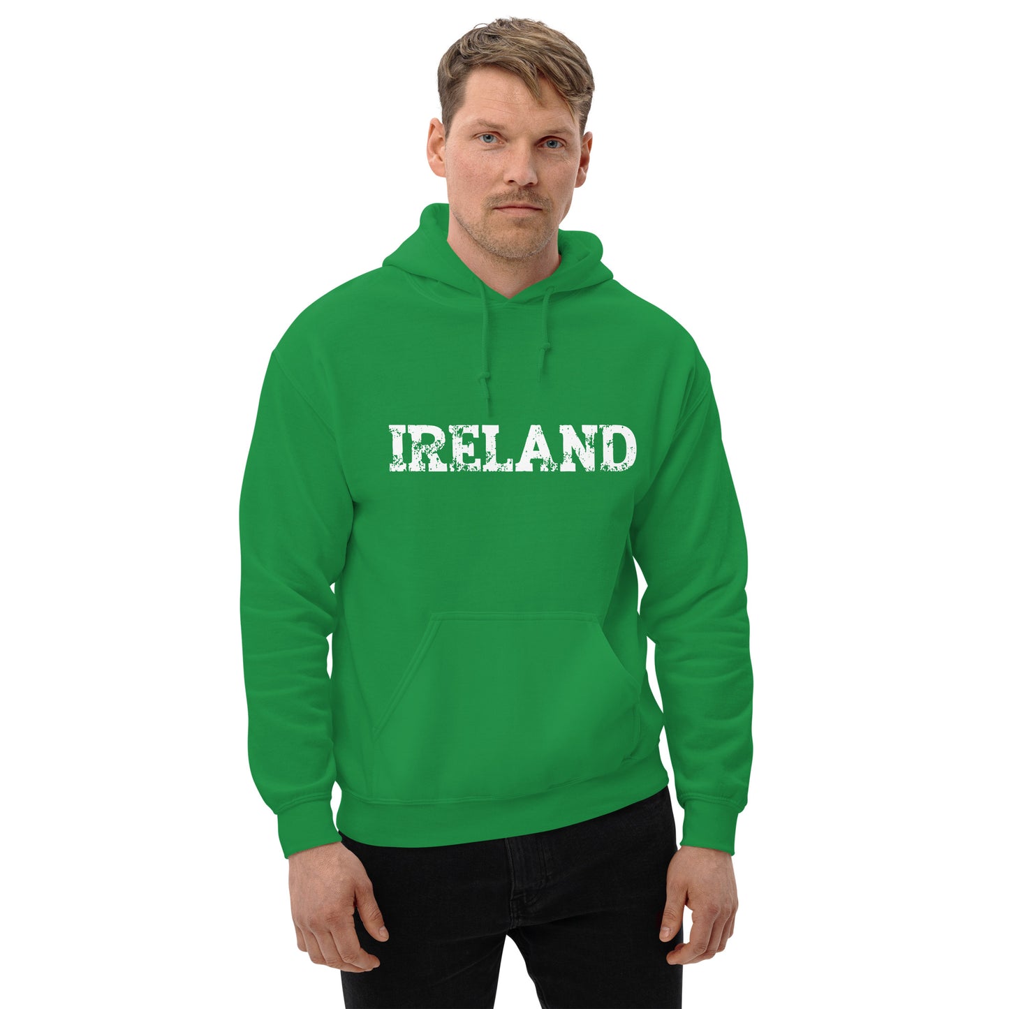 Irland - Distressed Font Unisex Kapuzenpullover