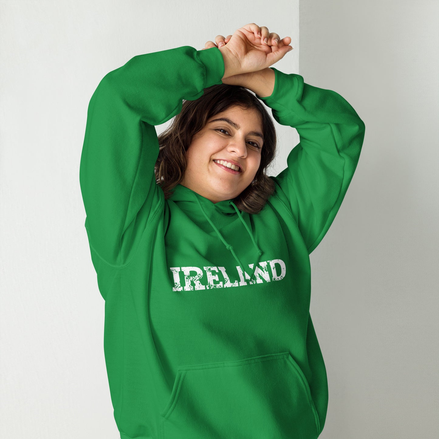 Irlande - Sweat à capuche unisexe avec police en détresse