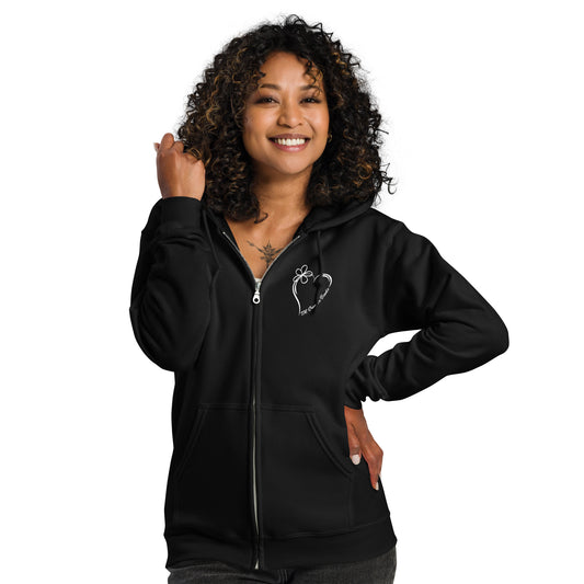 TMC Books Heart - Unisex Heavy Blend Zip Hoodie (white design)