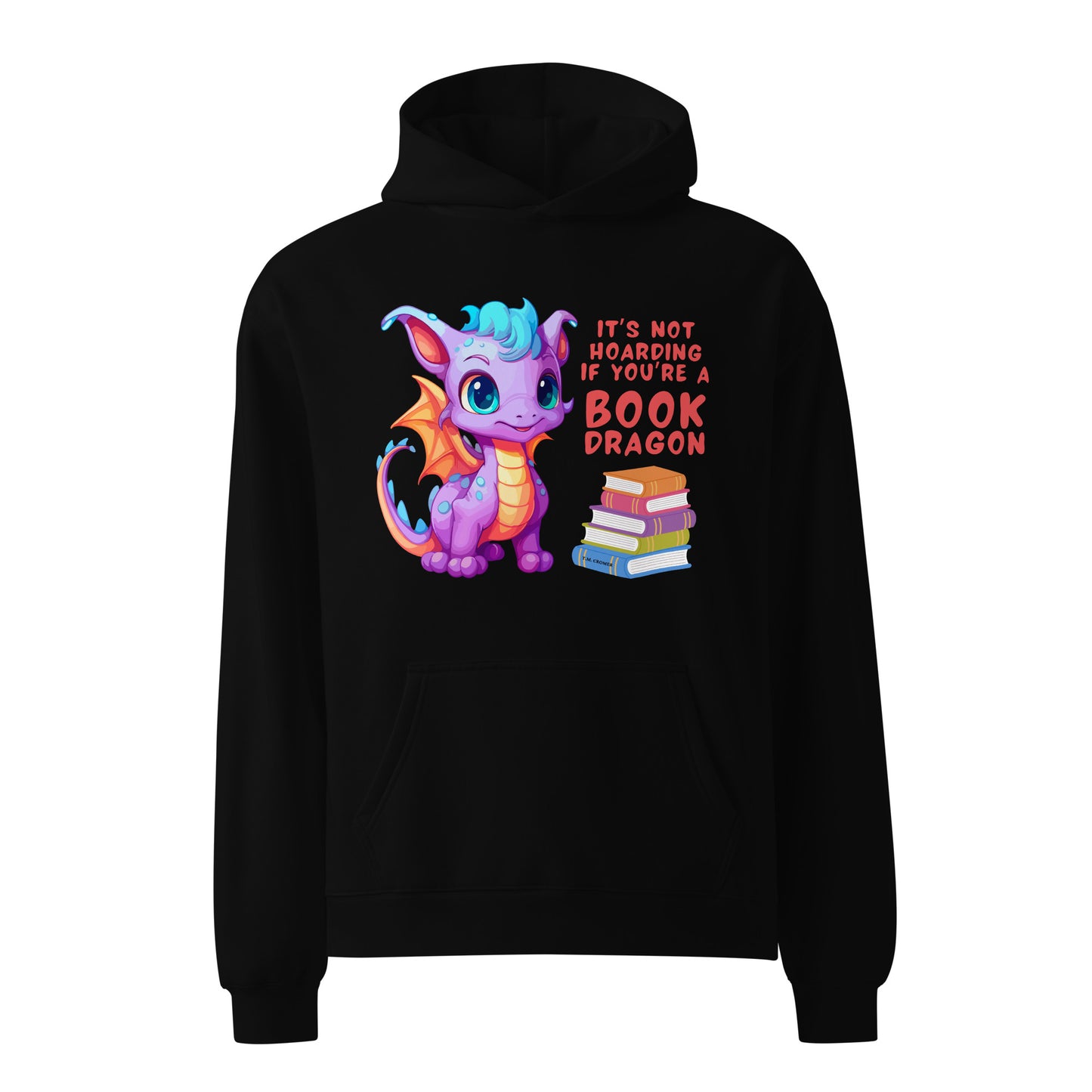 Buchdrache - Unisex Übergroßer Hoodie