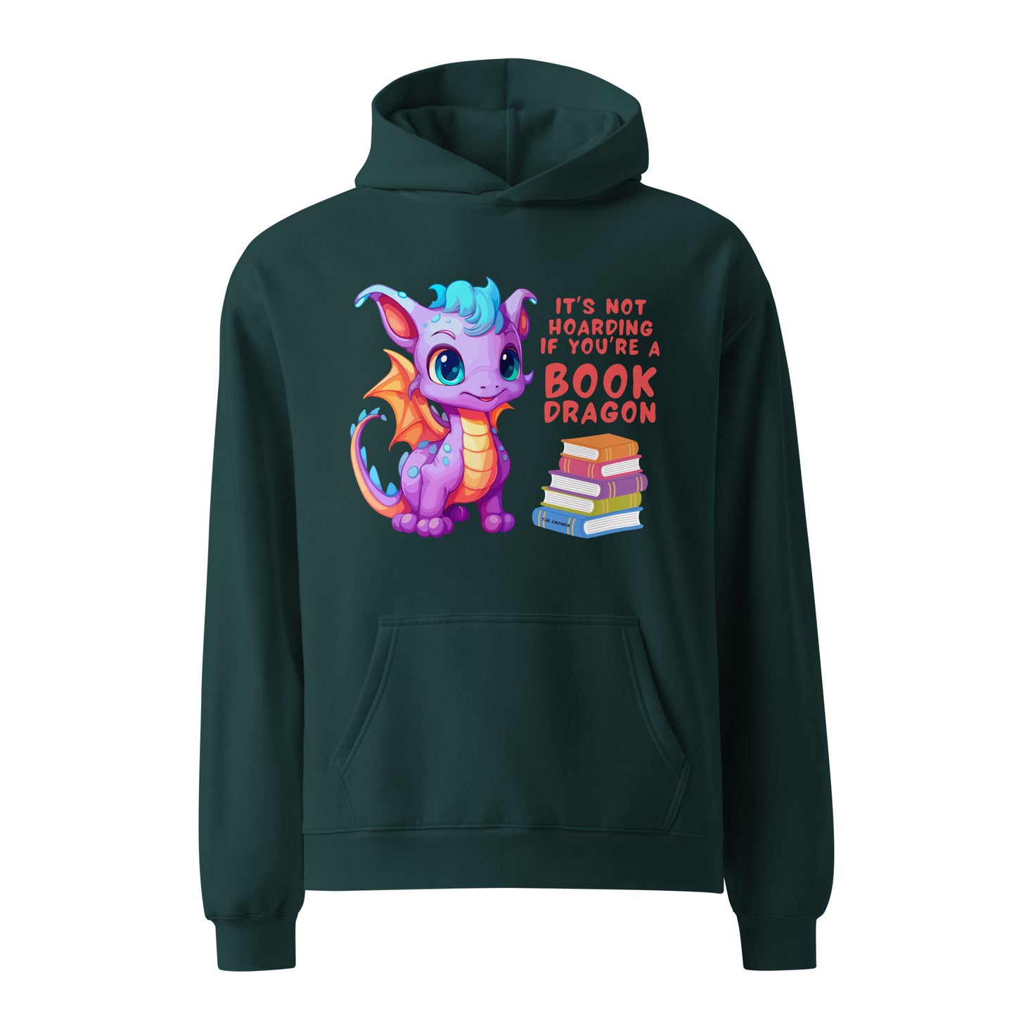 Buchdrache - Unisex Übergroßer Hoodie