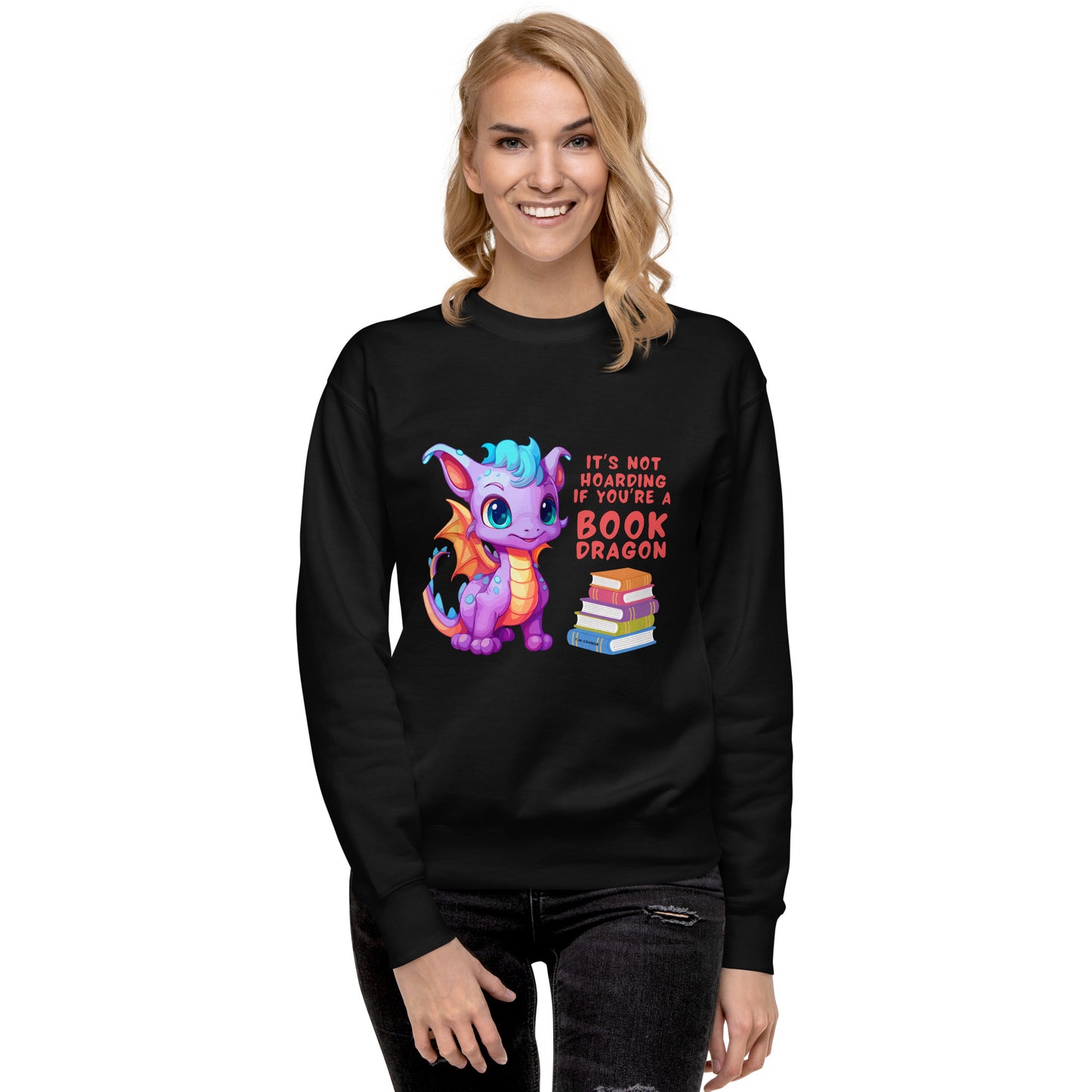 Buchdrache - Unisex Premium Sweatshirt