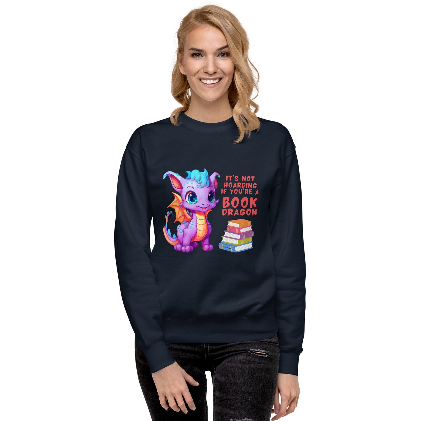 Buchdrache - Unisex Premium Sweatshirt