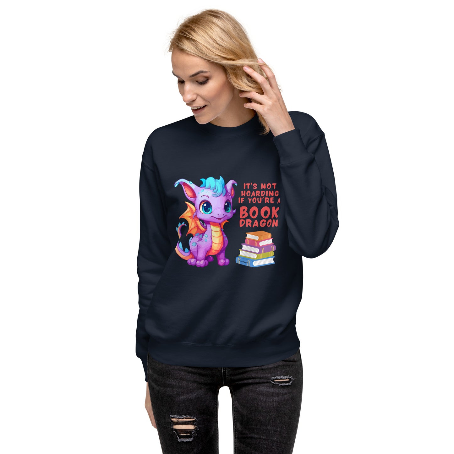 Buchdrache - Unisex Premium Sweatshirt