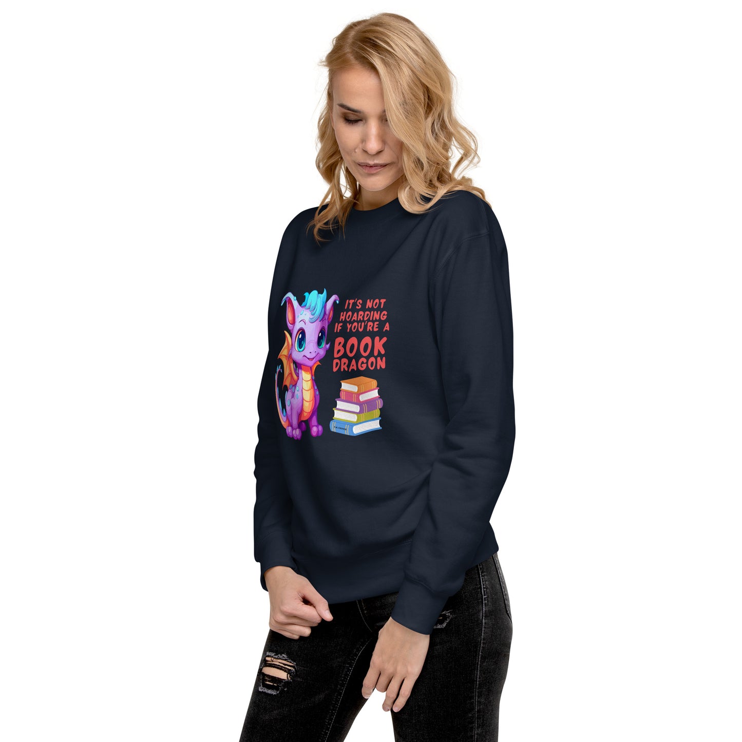 Buchdrache - Unisex Premium Sweatshirt