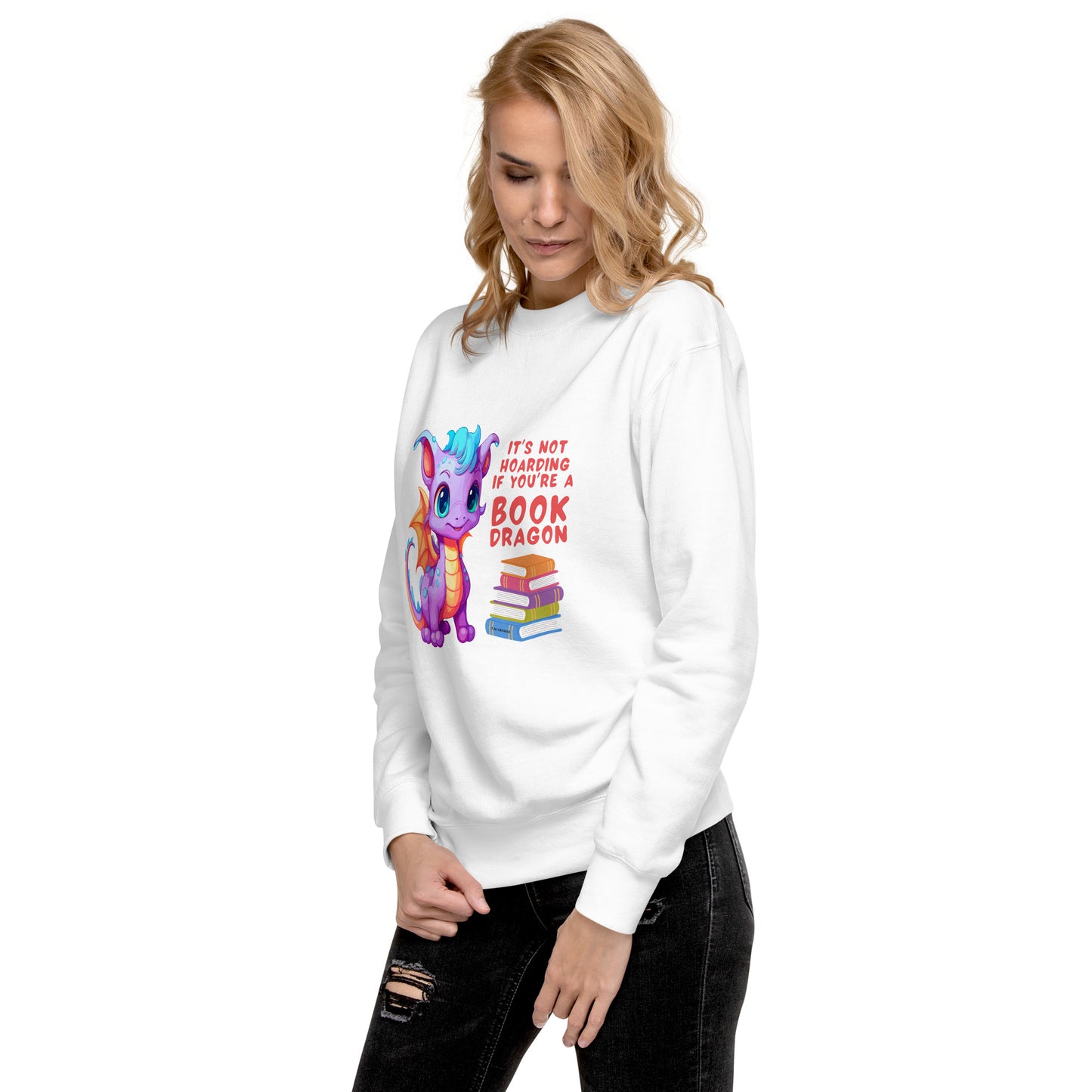 Buchdrache - Unisex Premium Sweatshirt