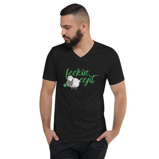 Verdammter Eejit - Unisex T-Shirt mit V-Ausschnitt