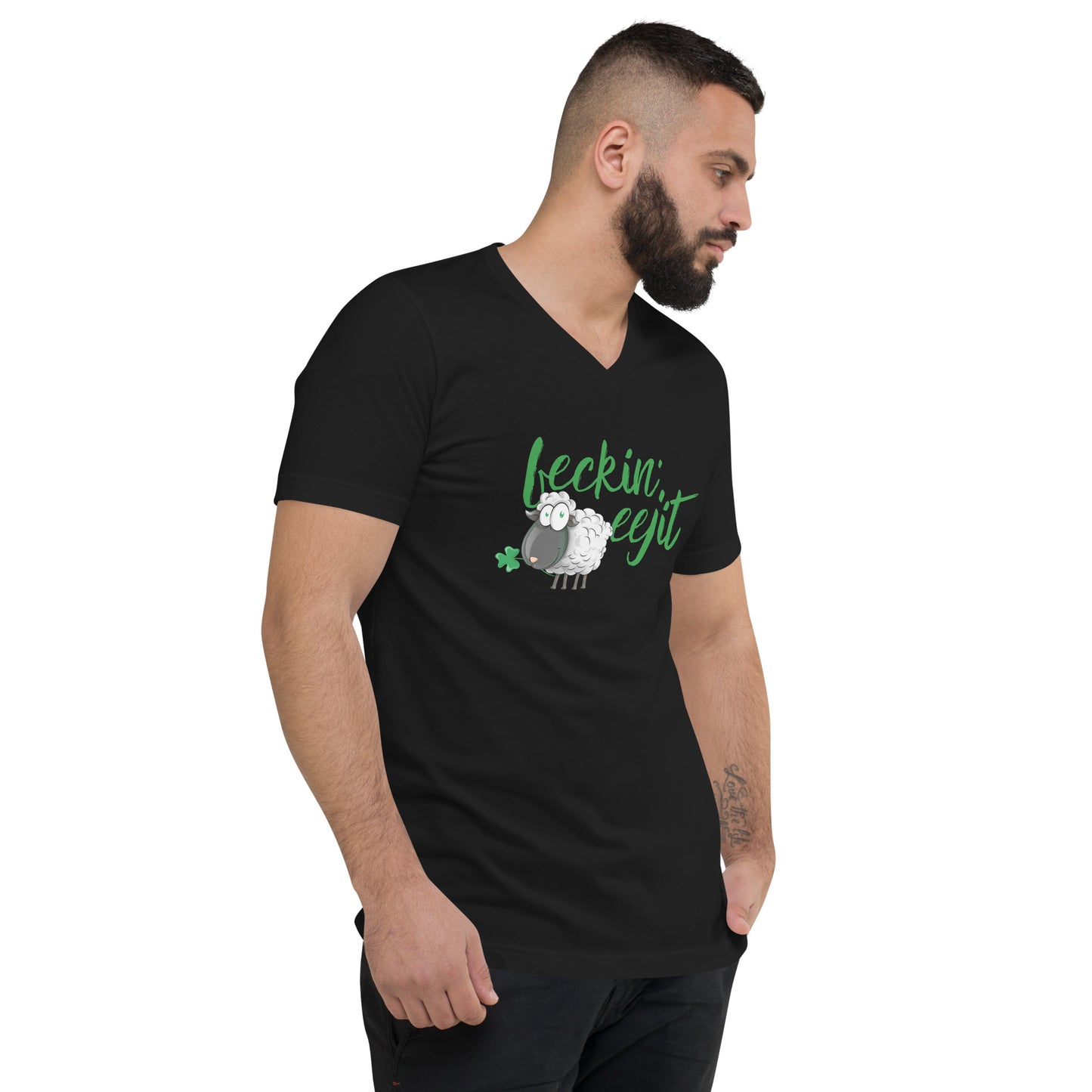 Verdammter Eejit - Unisex T-Shirt mit V-Ausschnitt