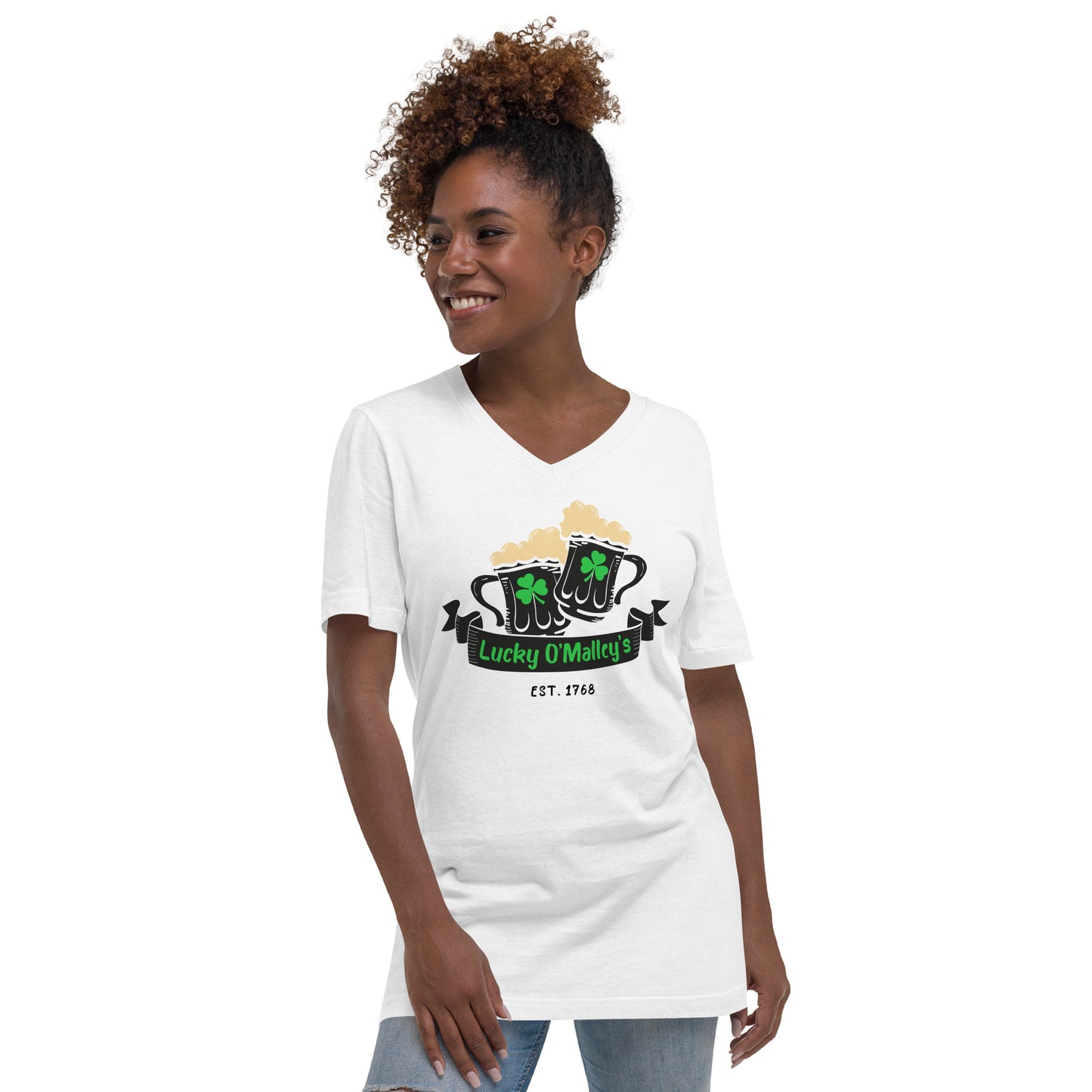 Lucky O'Malley's - Unisex T-Shirt mit V-Ausschnitt