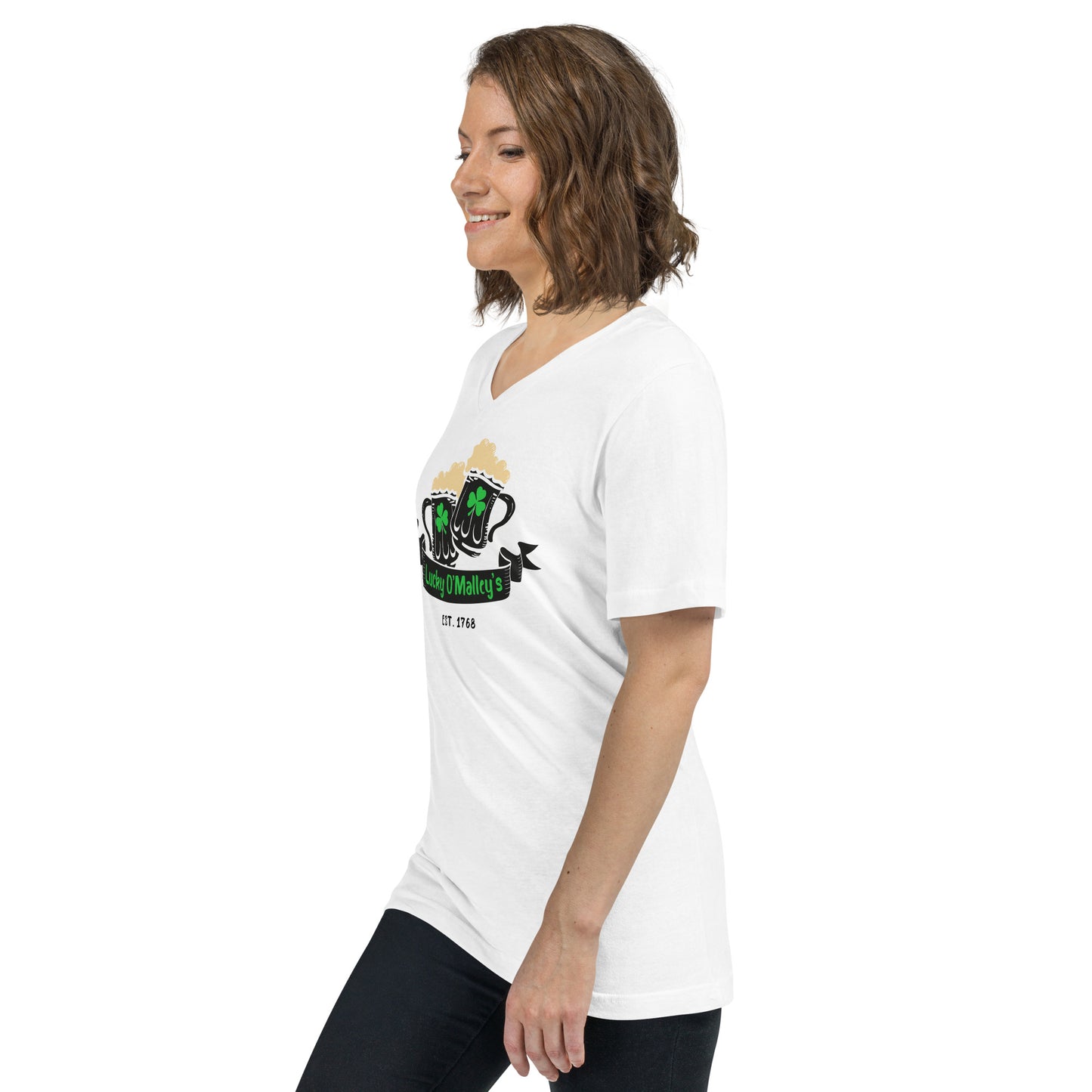 Lucky O'Malley's - Unisex T-Shirt mit V-Ausschnitt