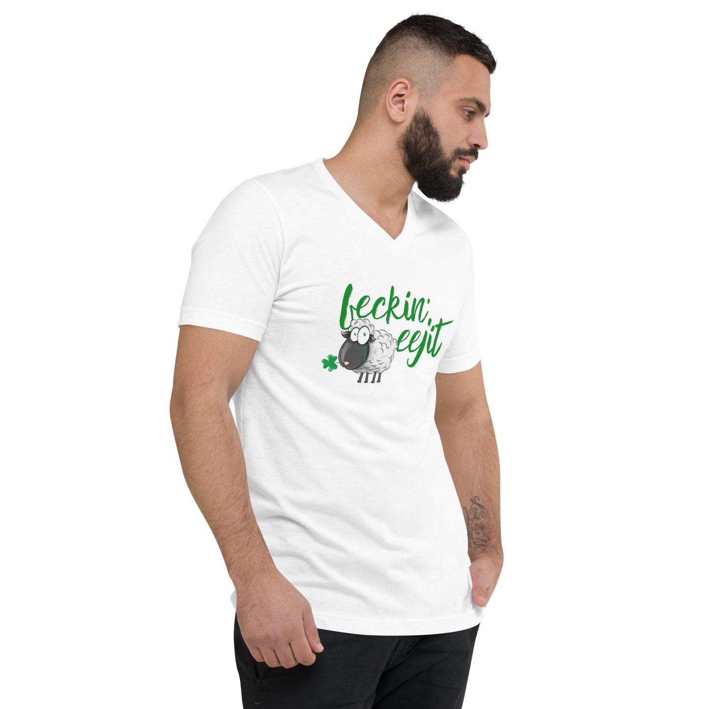 Verdammter Eejit - Unisex T-Shirt mit V-Ausschnitt