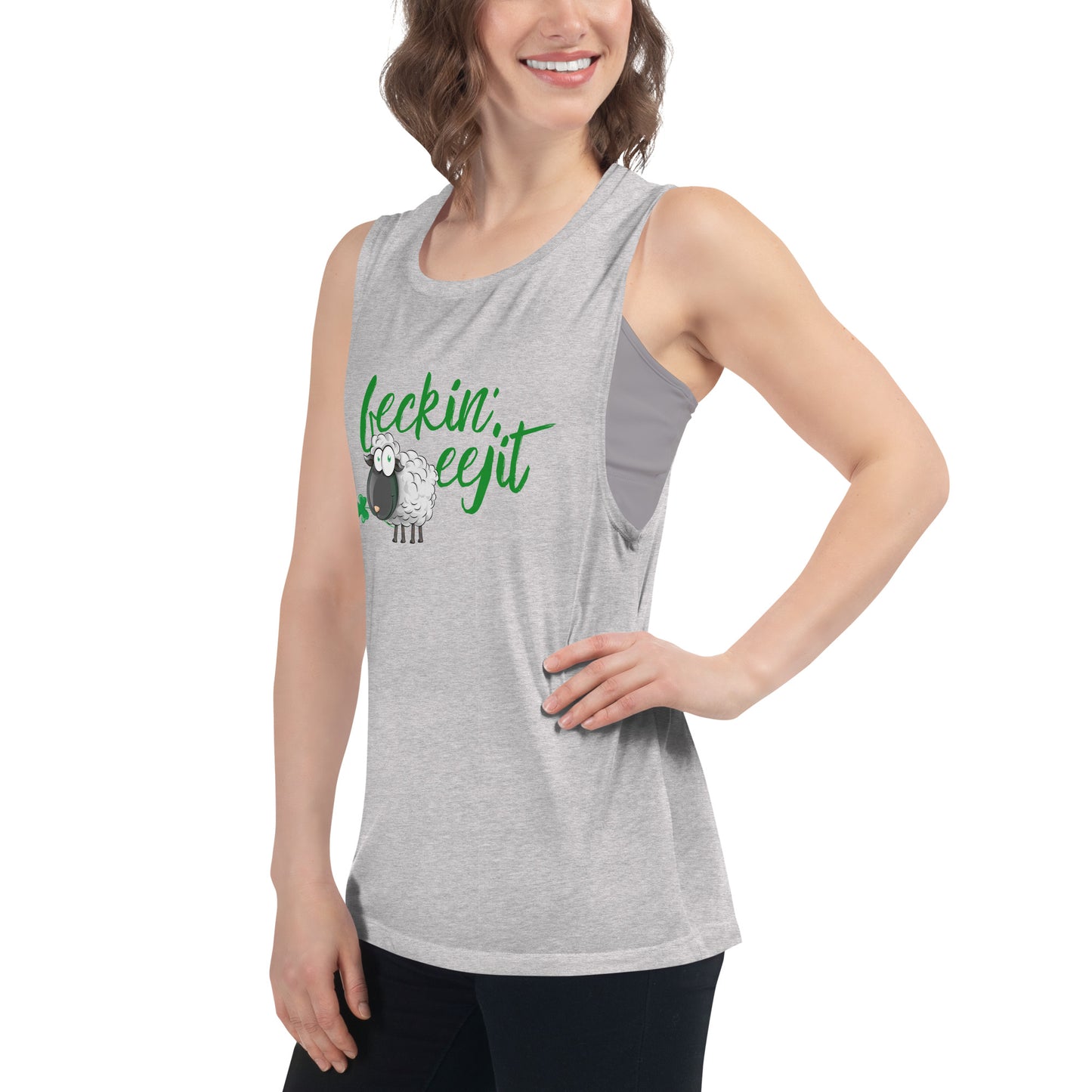 Feckin' Eejit - Ladies’ Muscle Tank