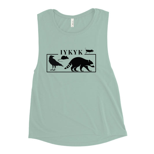 IYKYK - Ladies' Muscle Tank (black lettering)