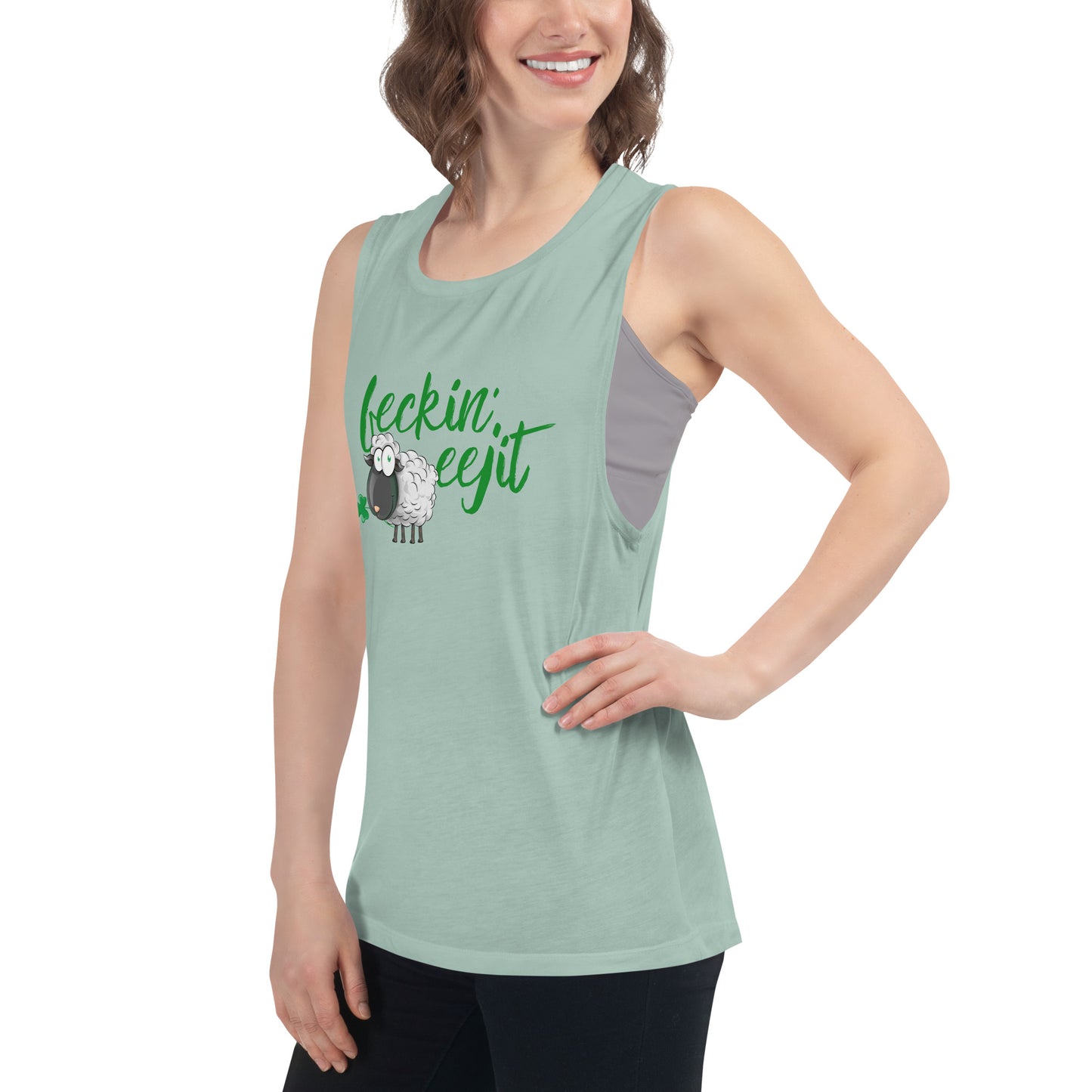 Feckin' Eejit - Ladies’ Muscle Tank