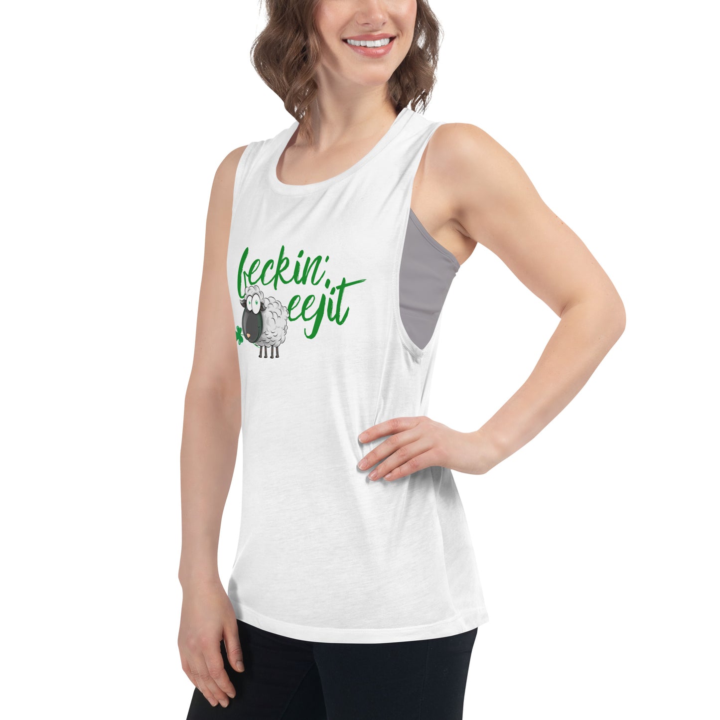 Feckin' Eejit - Ladies’ Muscle Tank