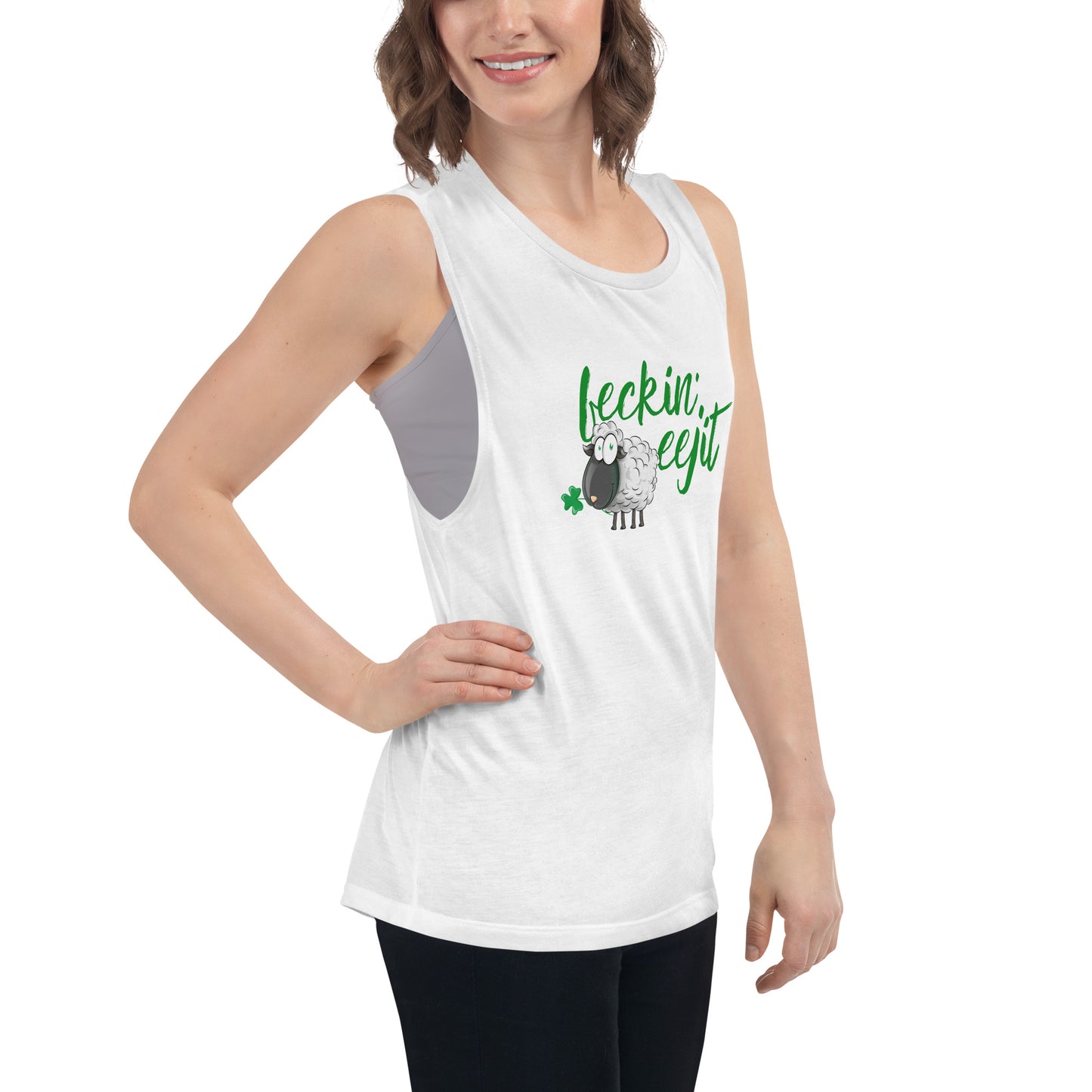 Feckin' Eejit - Ladies’ Muscle Tank